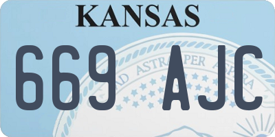 KS license plate 669AJC