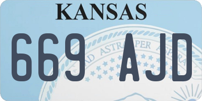 KS license plate 669AJD