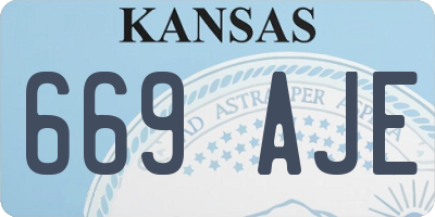 KS license plate 669AJE
