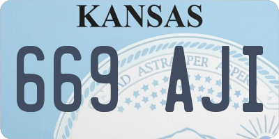KS license plate 669AJI