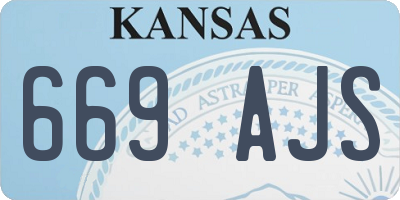 KS license plate 669AJS