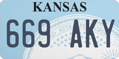 KS license plate 669AKY