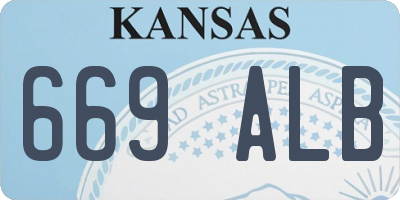 KS license plate 669ALB