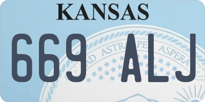 KS license plate 669ALJ