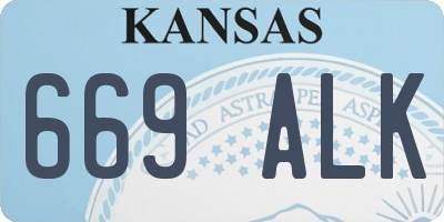 KS license plate 669ALK