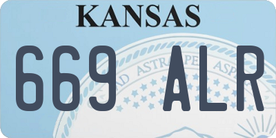 KS license plate 669ALR