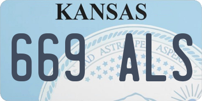 KS license plate 669ALS