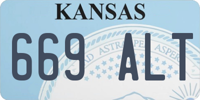 KS license plate 669ALT