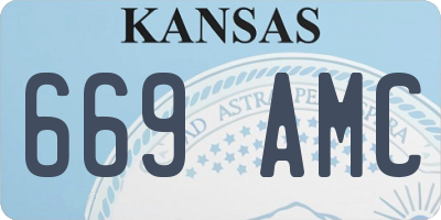 KS license plate 669AMC