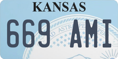 KS license plate 669AMI