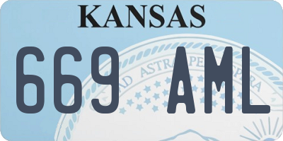 KS license plate 669AML