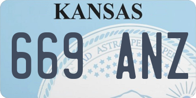 KS license plate 669ANZ