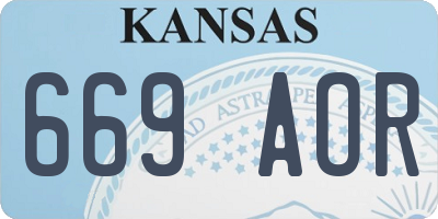 KS license plate 669AOR