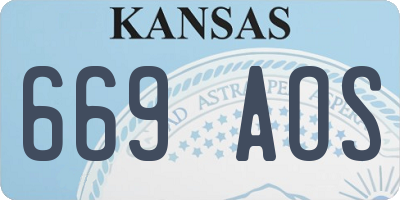 KS license plate 669AOS