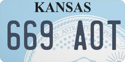KS license plate 669AOT