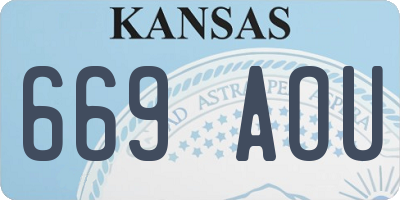 KS license plate 669AOU