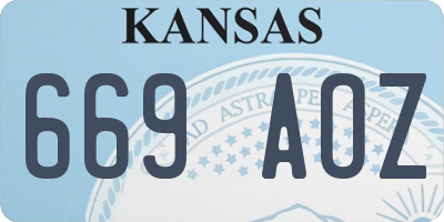 KS license plate 669AOZ