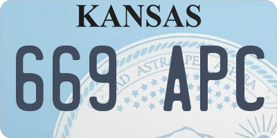 KS license plate 669APC