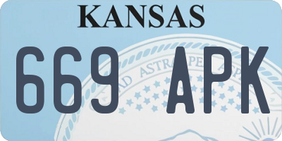KS license plate 669APK