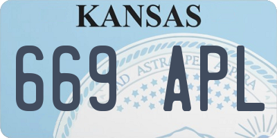 KS license plate 669APL