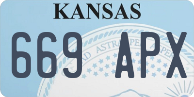 KS license plate 669APX