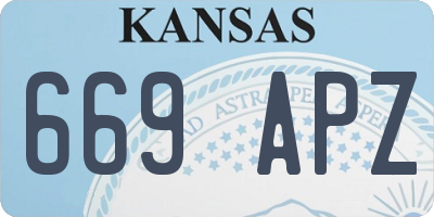 KS license plate 669APZ
