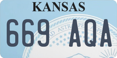 KS license plate 669AQA