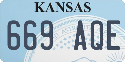 KS license plate 669AQE