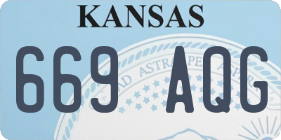 KS license plate 669AQG