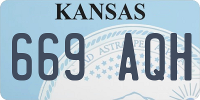 KS license plate 669AQH