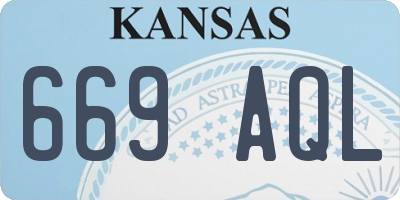 KS license plate 669AQL