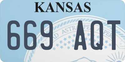 KS license plate 669AQT