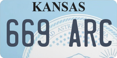 KS license plate 669ARC