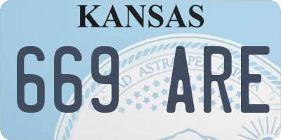 KS license plate 669ARE
