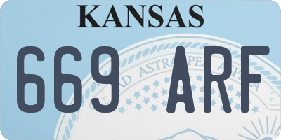 KS license plate 669ARF