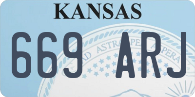 KS license plate 669ARJ