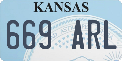 KS license plate 669ARL