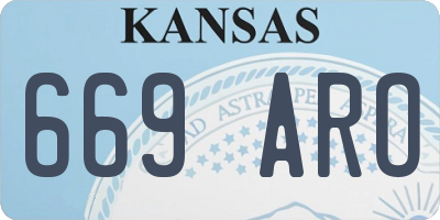 KS license plate 669ARO