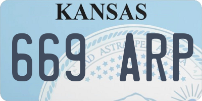 KS license plate 669ARP