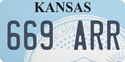 KS license plate 669ARR