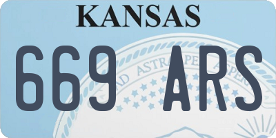 KS license plate 669ARS