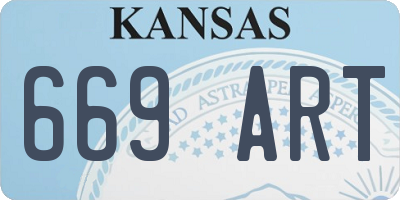 KS license plate 669ART