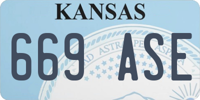 KS license plate 669ASE