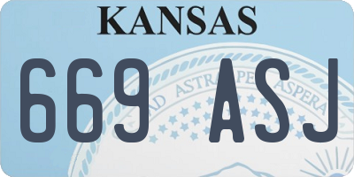 KS license plate 669ASJ