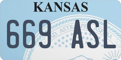 KS license plate 669ASL