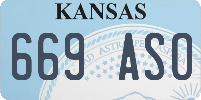 KS license plate 669ASO