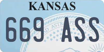 KS license plate 669ASS