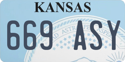 KS license plate 669ASY