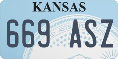 KS license plate 669ASZ
