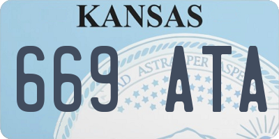 KS license plate 669ATA